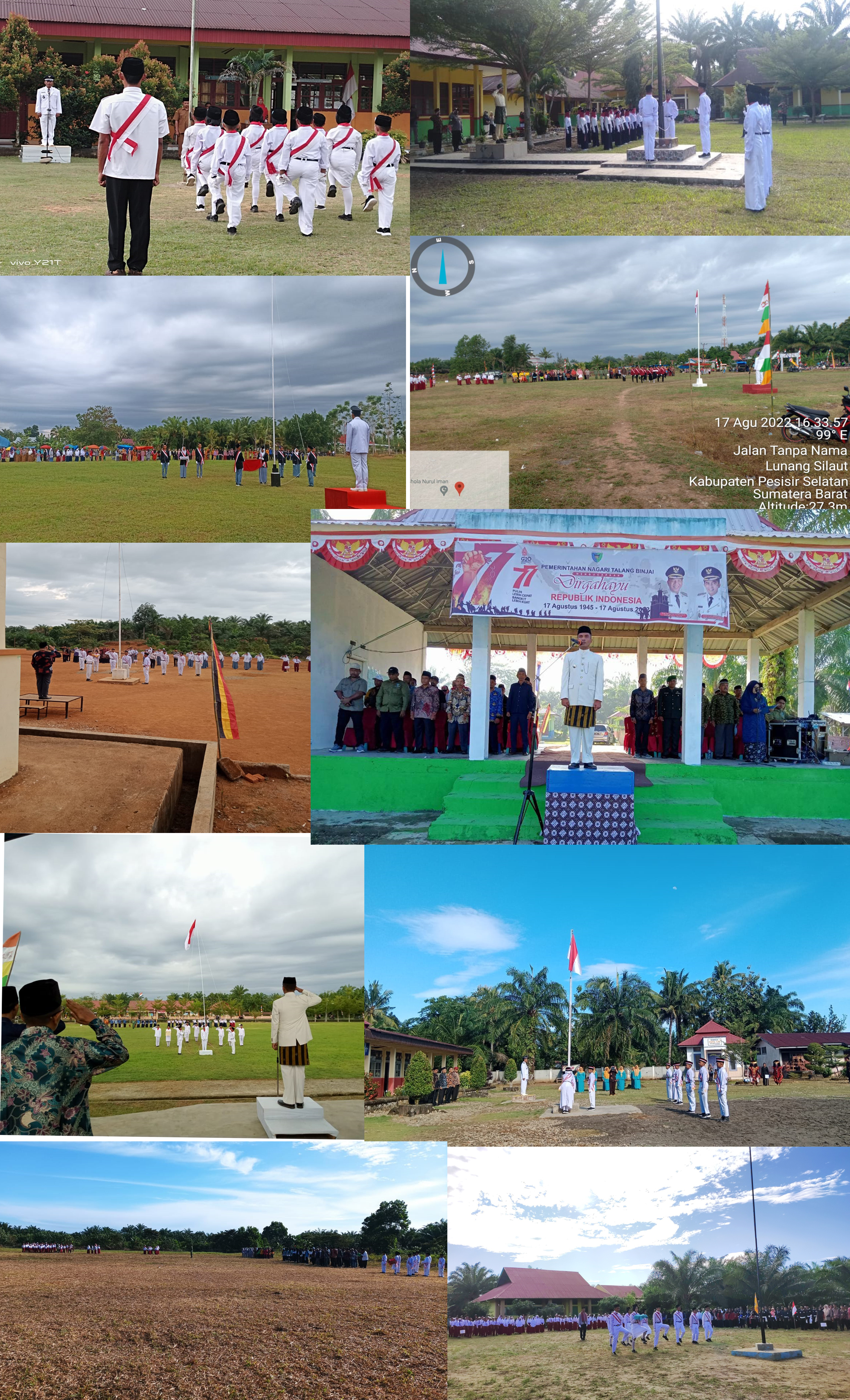 Upacara Bendera HUT RI Ke-77 Kecamatan Silaut  