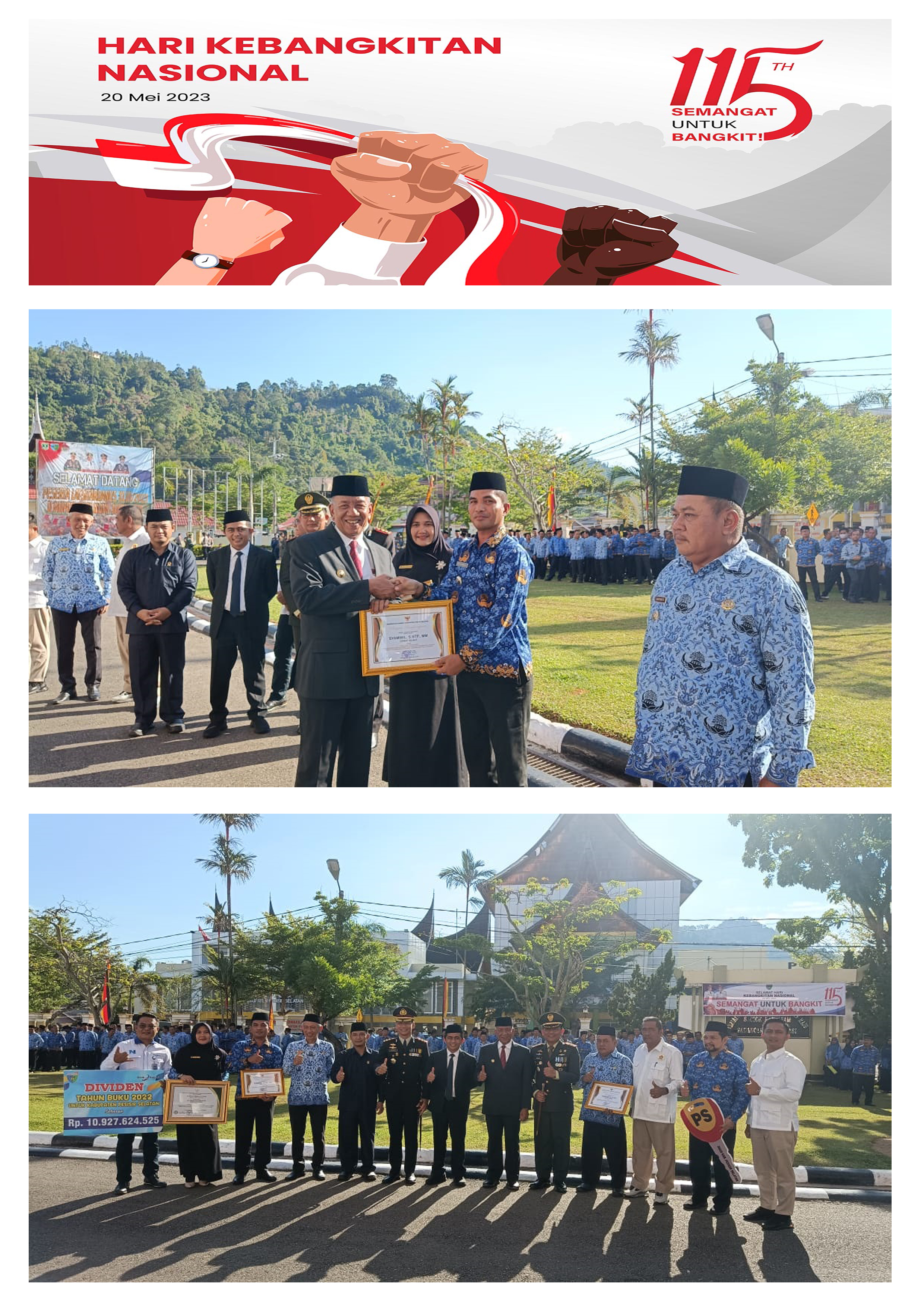 Momentum Harkitnas 2023: Penghargaan Bupati Pesisir Selatan Kepada Camat Silaut dan Camat Lunang 